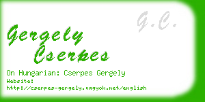 gergely cserpes business card